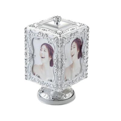 China Eco-friendly Durable Eight Tone Rotating Picture Frame, 5 Inch Gift Jewelry Box For Decoration for sale