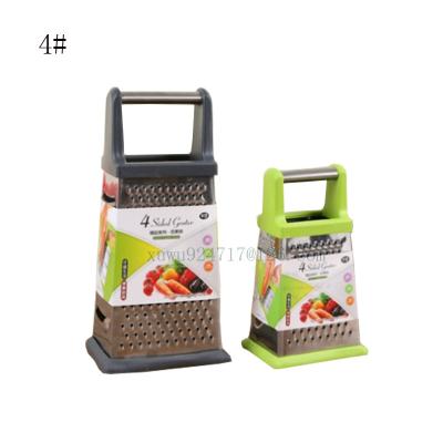 China Vegetable Cheese Grater Four Sides Cutter Cleaver Viable For Kitchen Stainless Steel Grater Tower for sale