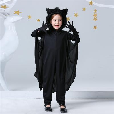 China Wholesale New Design S-XL Cartoon Cosplay One-Piece Bats Black Role Playing Party Kids Halloween Costume for sale