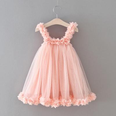 China High Quality Fluffy Tulle Girls' Simple Soft Skirt Girls' Anti-wrinkle Fluffy Skirt Flower Suspender Party Princess Skirt for sale