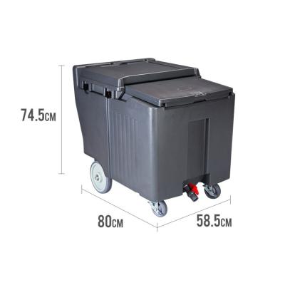 China OEM Sturdy Custom Mobile Transport Cooler Insulated Storage Bin For Restaurant, Hotel And Bar for sale