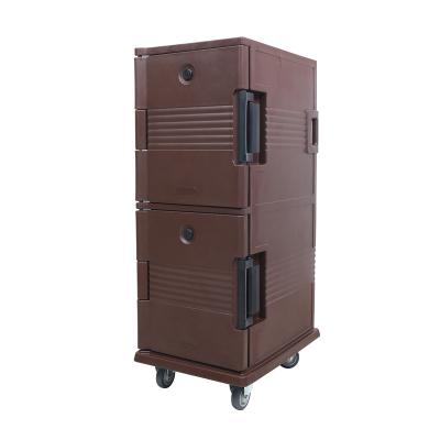 China Commercial Hotel Non-Electric Food Transport Carts Ultra Pan Carrier With Two Layers Of Upc09 for sale