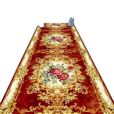 China 100cm Wide Washable Can Be Cut Lobby Porch Rug European Hallway Stairs Skids Hotel Corridor Living Room Carpet for sale