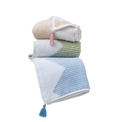 China Child Safe Soft Comfortable Cotton Untwisted Commercial Super Small Yarn Towel Face Towel for sale