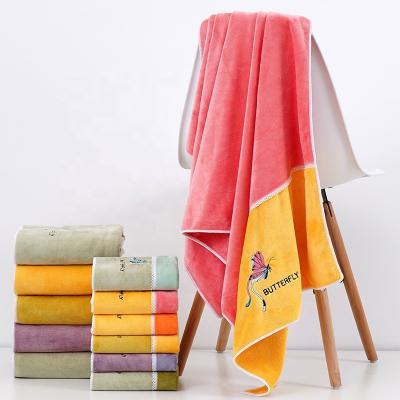 China Child Safe High Quality Quick Dry Microfiber Bath Towel Luxury Customize Logo Hotel Bath Towel Set Available for sale