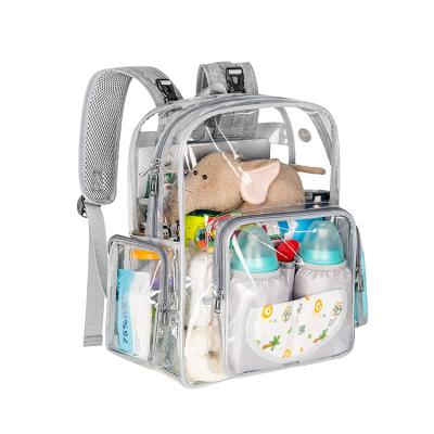 China 2021 Cheapest PVC Momy Package ED0330 Backbag Single Transparent Diaper Bag Clear Diaper Bag for sale