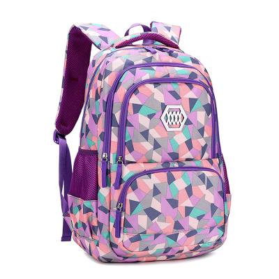 China Prints EP0036 Elementary School Student Satchel Bag Backpack Waterproof Geometric School Waterproof For Kids for sale