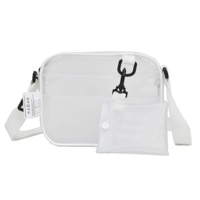 China EW0164 Fashion Men Small Clear Cross - Body Shoulder Bag Clear Transparent Cross - Body Bag for sale