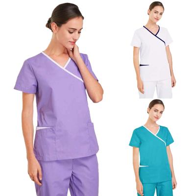 China New Style Breathable Women And Man Suit Beauty Salon Work Cloth Scrubs Set for sale