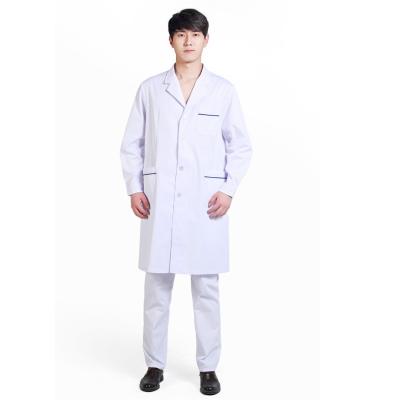 China Custom Made Doctor Lab Medical Coat Logo Hospital Uniform White Men Quality Breathable With Button for sale