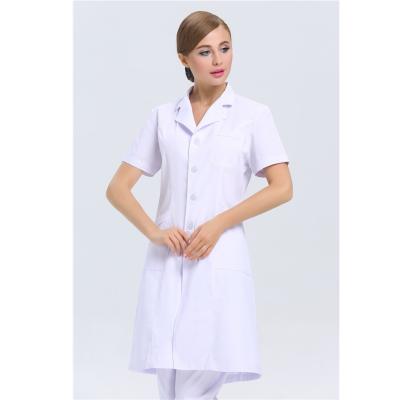 China Low price poly cotton white women custom made breathable factory logo doctor lab coat for hospital for sale