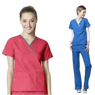 China Breathable Breathable Two Piece Uniform Sets Scrub Suit Beauty Salon Work Cloth Care Scrubs Set for sale