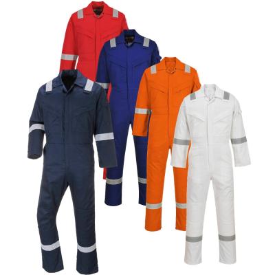 China Flame Retardant Safety Construction Nylon Protective Cotton Coveralls Antistatic FR Welding Flame Retardant Clothing for sale