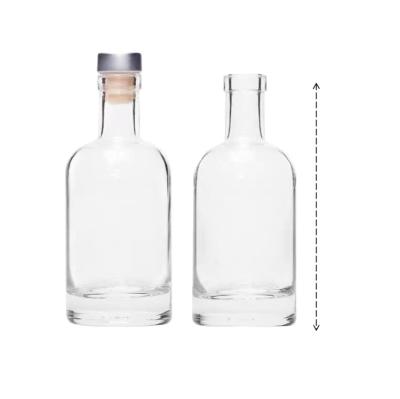 China Beverage factory supplier 100ml mini vodka glass wine bottles whiskey rum with bottle cork small liquor bottles for sale