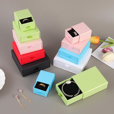 China Wholesale Luxury Custom Logo Jewelry Package Small Cardboard Jewelry Storage Paper Packaging Jewelry Box With Sponge for sale