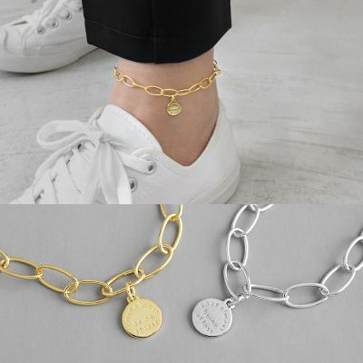 China High Quality Antioxidation Anklets Angel Number Alice Necklace in Wonderland Jewelry Designer 925 Sterling Silver Anklet Famous Brands for sale