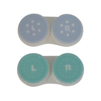 China Contact lenses care factory wholesale eyekan double contact lens case for color contact lens for sale