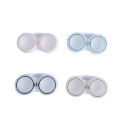 China Spell Glass Contact Lenses Box Easy Carry Cosmetic Case For Eyes Travel Kit Holder Container Wholes for sale