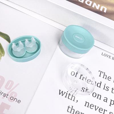 China Plastic Portable Smile Eye RGP Contact Lens Case Contact Lenses Storage Bottle for sale