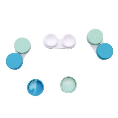 China Wholesale Smile Eye RGP Lens Case Color Contact Lenses Case Cleaner Storage Boxes for sale