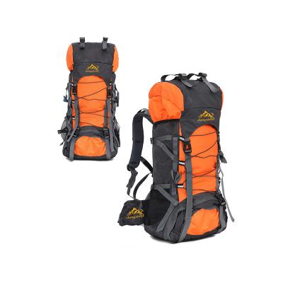 China Functional Camping Outdoor Sports 60L Oxford Waterproof Travel Waterproof Nylon Backpack Hiking Hiking Rucksack for sale