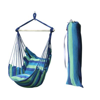 China New arrival garden furniture wholesale cotton rope outdoor swing hanmock chair with cushion for sale