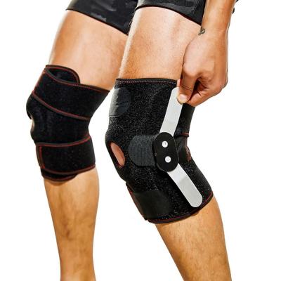 China Hot Selling Steel Plate Adjustable Strength Adult Knee Support Sports Knee Brace for sale