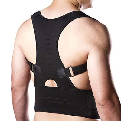 China Hot Selling Lumbar Back Braces Magnet Straightening Back Elastic Waist Bands Back Seat Corrector for sale