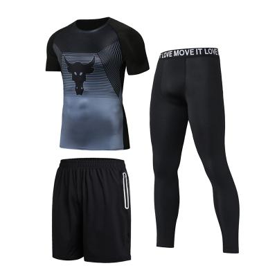 China Wholesale Breathable Running Fitness Men's Sportswear Breathable Sets Quick Dry for sale