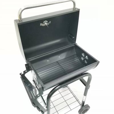 China Easily Assembled Pullet Smoker Grill Cart Charcoal BBQ Grill Smoking Indoor Smoking Grill for sale