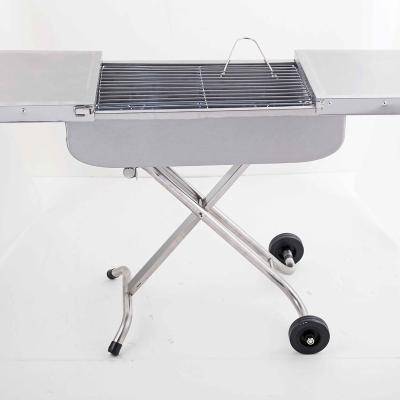 China Easily Assembled BBQ Grill With Mobile Racking Dishes Belt Wheel Grills Charcoal BBQ Grill for sale