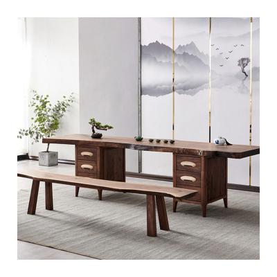 China Other high quality modern coffee table living room furniture style walnut veneer MDF tea table for home for sale