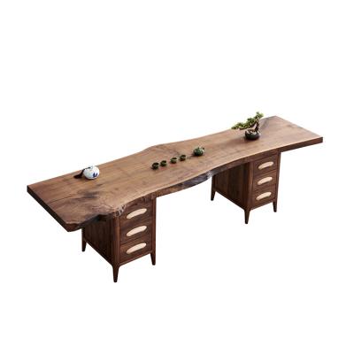 China Modern Design Black Walnut Restaurant Solid Wood Solid Wood Tea Table For Home for sale