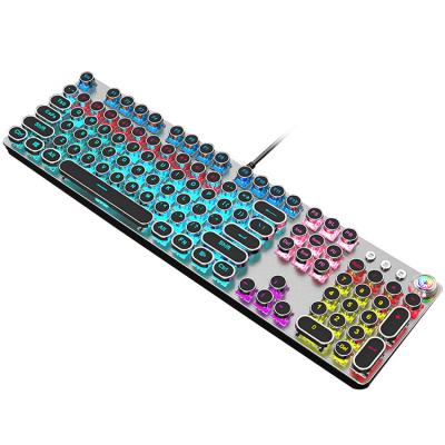 China Ergonomic Gaming Games OEM Language Layout RGB Wired 108 KEY Cyan Typewriter Gaming Keyboard for sale