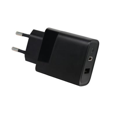 China Popular Black Dual Gan Charger 2 Port In 1 Palladium 35W EU Plug Chargers Fast Charging USB Wall Charger for sale