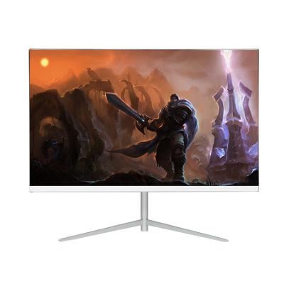 China Non Curved Frameless Flat Panel 24 Inch White Color Shell 1080p 75hz Led LCD Monitor PC With VGA for sale