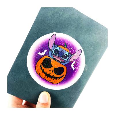 China Laser Hologram Label Holographic UV Die Cutting Waterproof Sticker Custom Design Holographic Glitter Sticker for sale