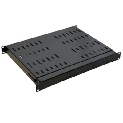 China Rack Mounted Electronics Such As Networking 325mm To 594mm 1u 19 Inch Metal Adjustable Caps Rack Server Rack Shelf for sale