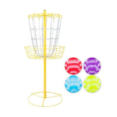 China Outdoor Portable Fold-out Disc Golf Cart Wholesale Suppliers Professional Portable Disc Golf Basket for sale