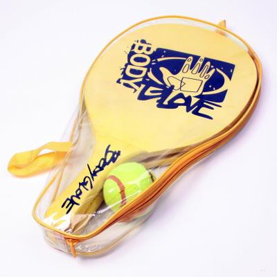 China Wholesale Outdoor Sport Game Outdoor Game and Beach Tennis Racket Set Beach Wooden Tennis Racket with Ball for sale