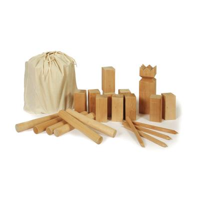 China OEM Eco - Friendly King And Soldiers Viking Yard Game Wooden Bowling Set Set KUBB for sale