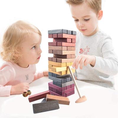 China Wholesale custom made high quality building block toy tower set building block wood wooden blocksclassic indoor play for sale