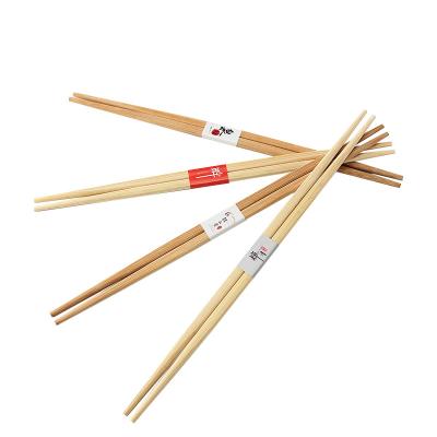 China Disposable Wholesale Disposable Custom Logo Two Point Double Used Bamboo Chopsticks with Paper Sleeve Double Point Sushi for sale