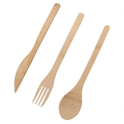 China Sustainable Environmentally Friendly and Sustainable Use of Cheese Dessert Tableware Bamboo Knife and Fork Spoon for sale