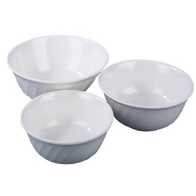 China Sustainable White restaurant deepens service stackable bowl large batter mixing bowl melamine bowl soup for sale