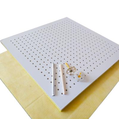 China eco-friendly 3d wall acoustic perforated perforated panel fabric drywall ceiling isolation room wood block panel for sale