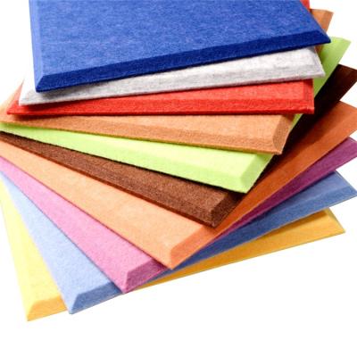 China Colorful Decorative Fabric Panels Fireproofing Acoustic Polyester Fiber Panels Sound and Noise Absorption Barriers Fabric Panels for Walls for sale