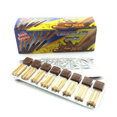 China CT 013 Normal Box Packing Halal Crispy Delicious Finger Cookies Chocolate Cream Stick for sale