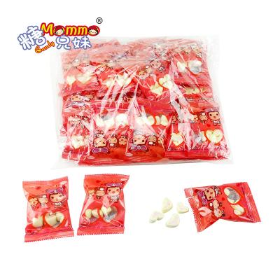 China Natural Sweet Heart Shape Inflatable Cotton Candy Pack Bag Marshmallow Candy for sale