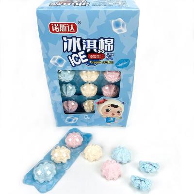 China Wholesale Custom Shape Natural Marshmallow Ice Cream Fruity Flavor 10g Cotton Candy For Kids for sale